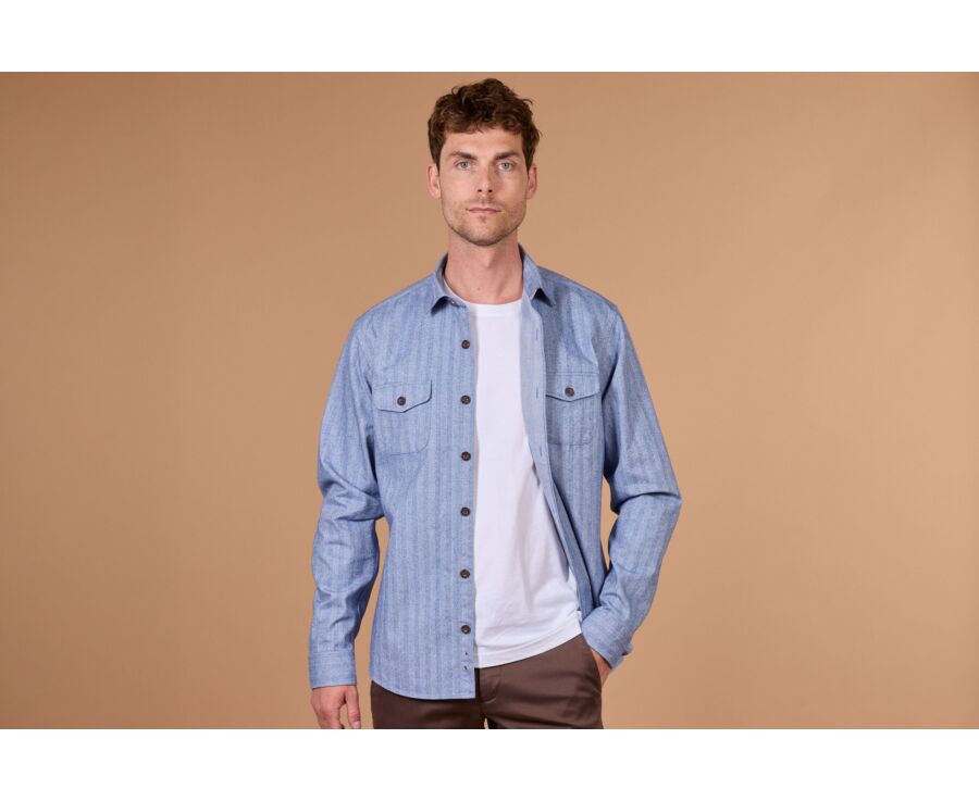 Men's herringbone overshirt - JOSBERT