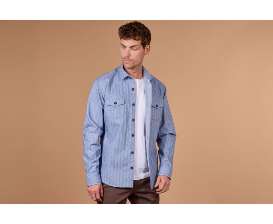 Men's herringbone overshirt - JOSBERT