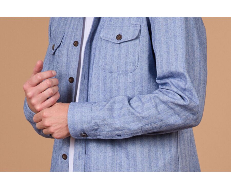 Men's herringbone overshirt - JOSBERT