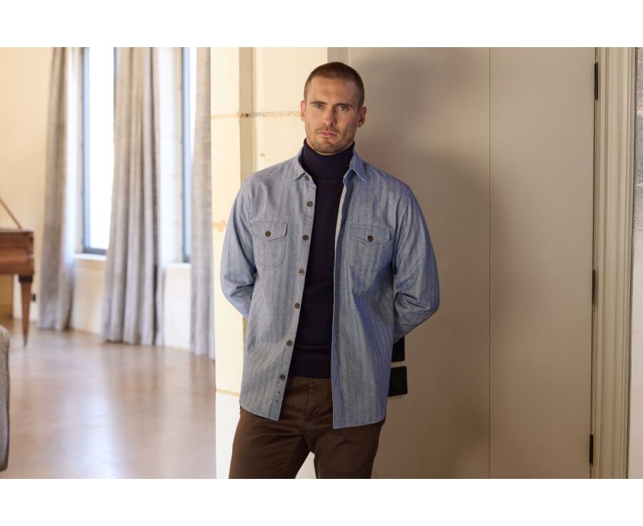 Men's herringbone overshirt - JOSBERT