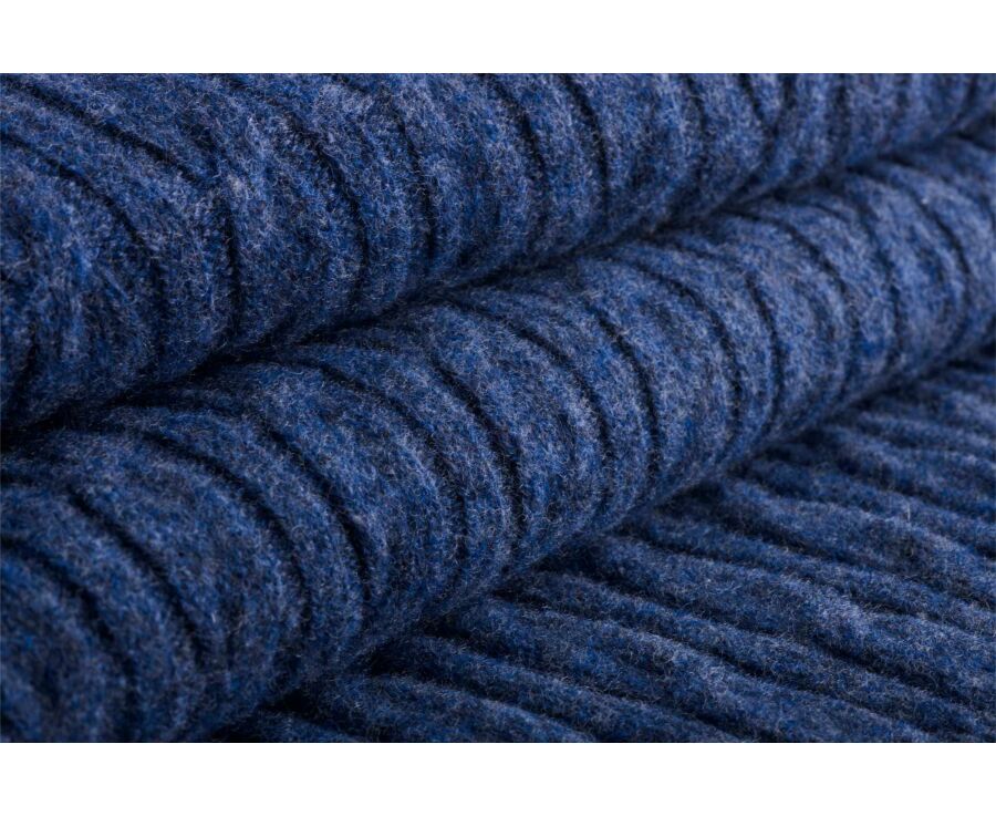 Men's cable knit half-zip dark blue lambswool jumper - KEYDRICK