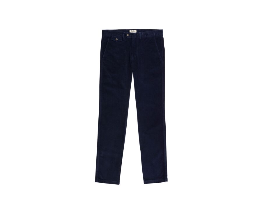 Men's navy needlecord chino trousers - NOLAS