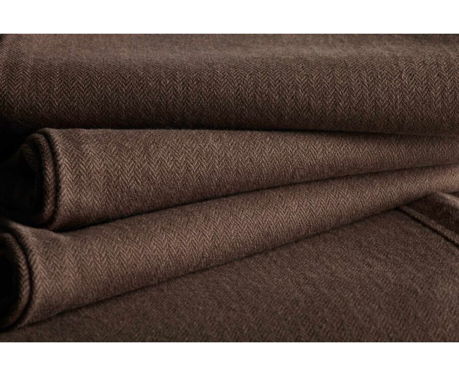 Men's brown herringbone chino trousers - KENYON