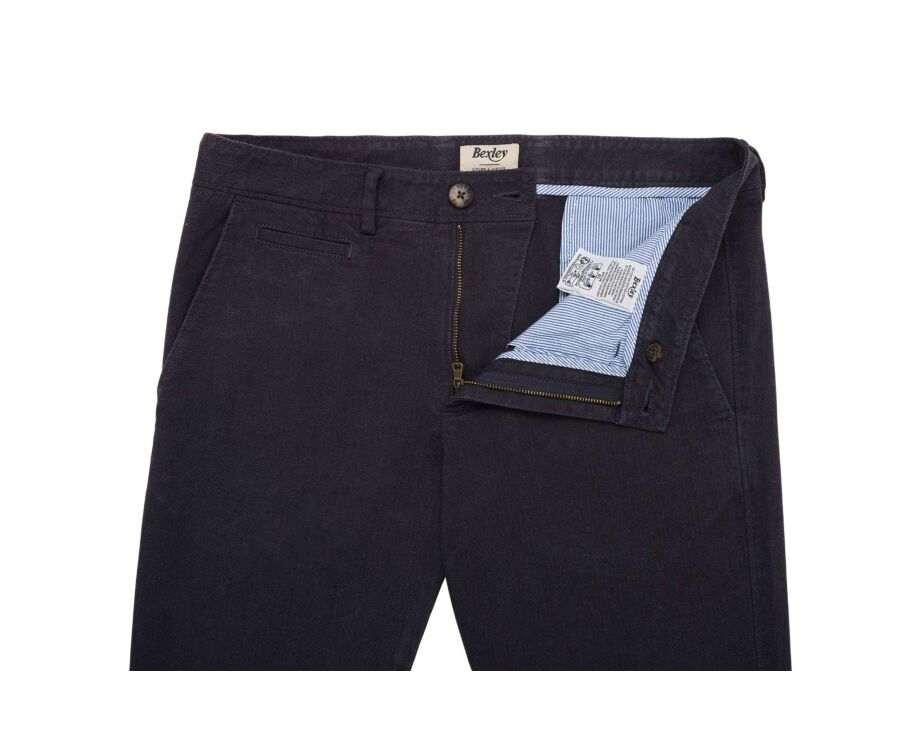 Men's anthracite herringbone chino trousers - KENYON