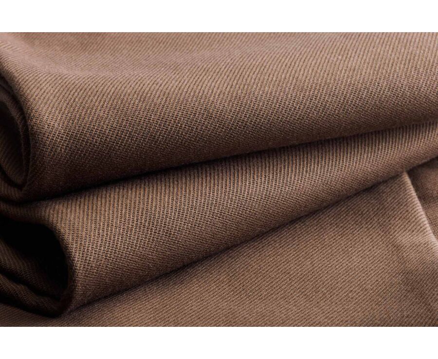 Men's camel wool flannel chino trousers - KYVERS