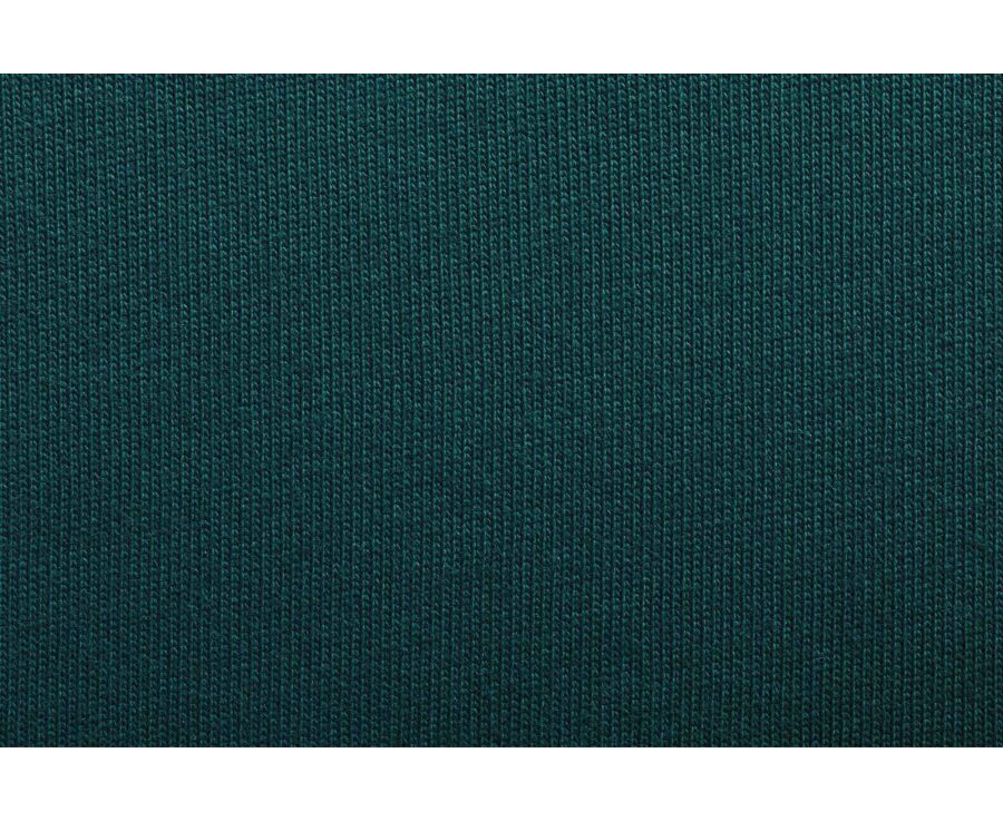 Men's dark green long sleeve rugby polo in washed cotton - SKYLER