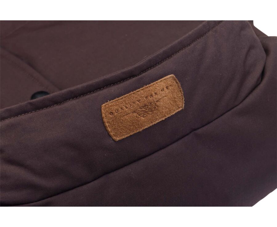 Men's sleeveless brown canvas down gilet - HILMAR TOILE
