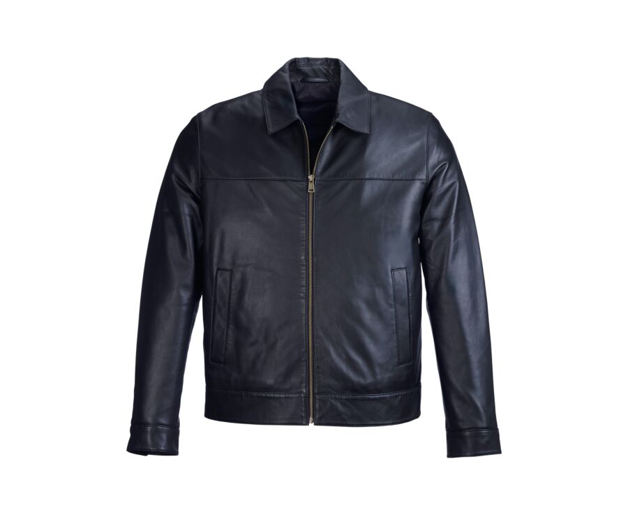 Men's black leather jacket - NEESON
