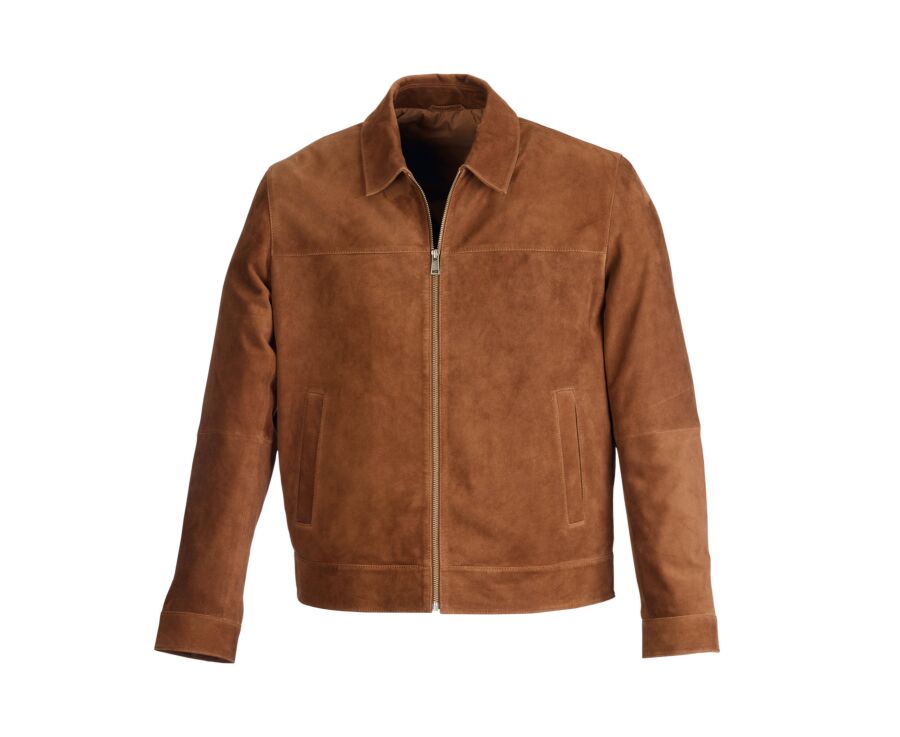 Men's havana suede leather jacket - NEESON