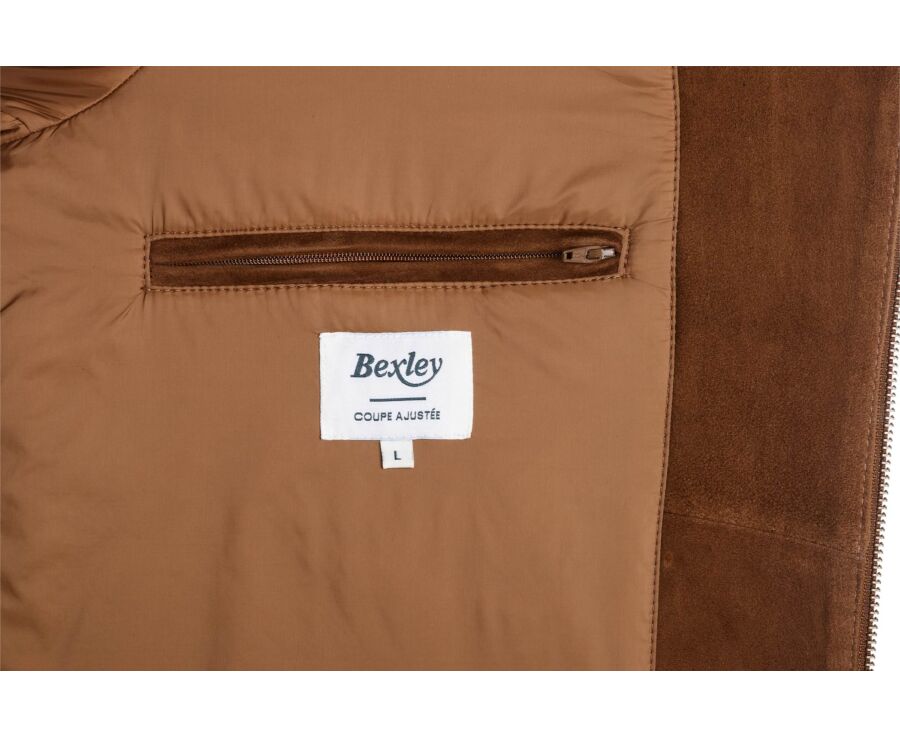 Men's havana suede leather jacket - NEESON