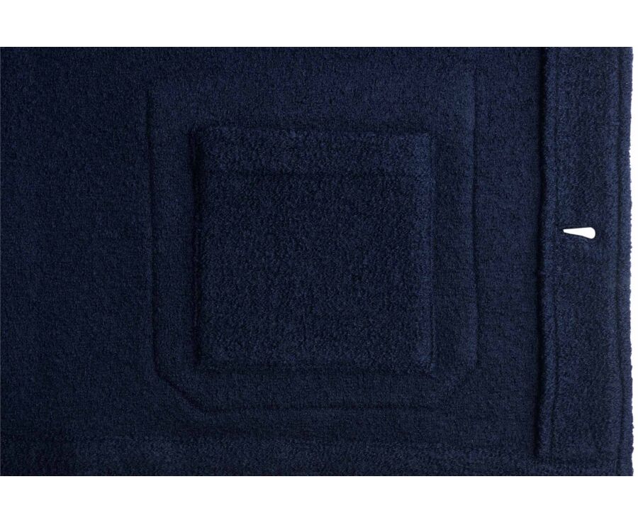 Men's navy boiled wool overshirt jacket - KENDRIS