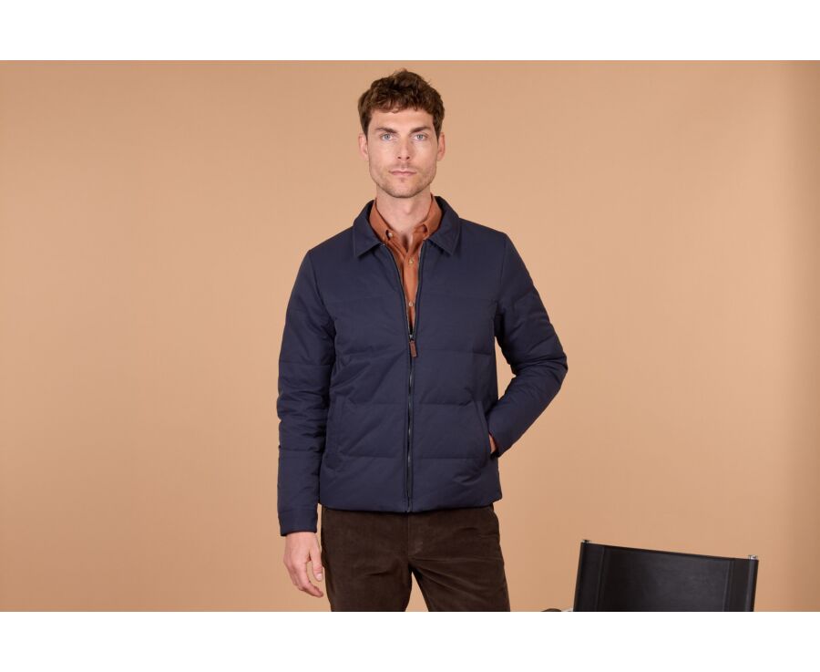 Men's lightweight navy goose down jacket - ELLIS
