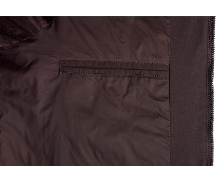 Men's lightweight brown goose down jacket - ELLIS