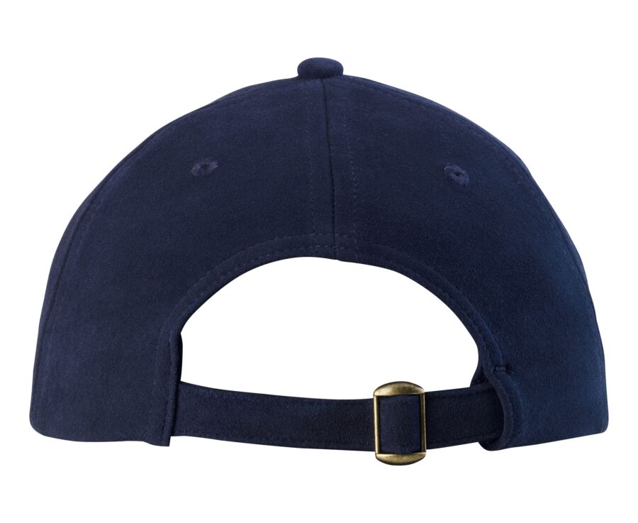 Men's flat cap in navy leather suede - BRADWELL II