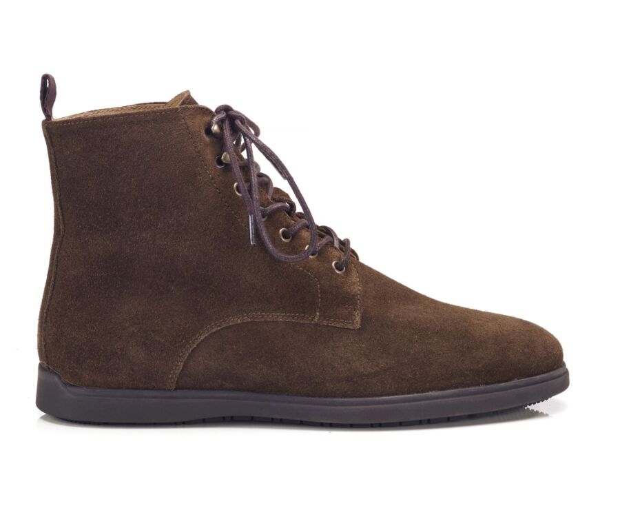 Men's urban casual chocolate suede boot - HIALEAH