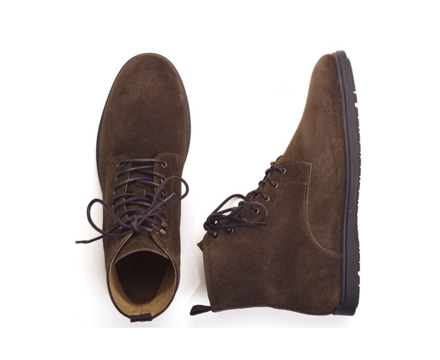Men's urban casual chocolate suede boot - HIALEAH