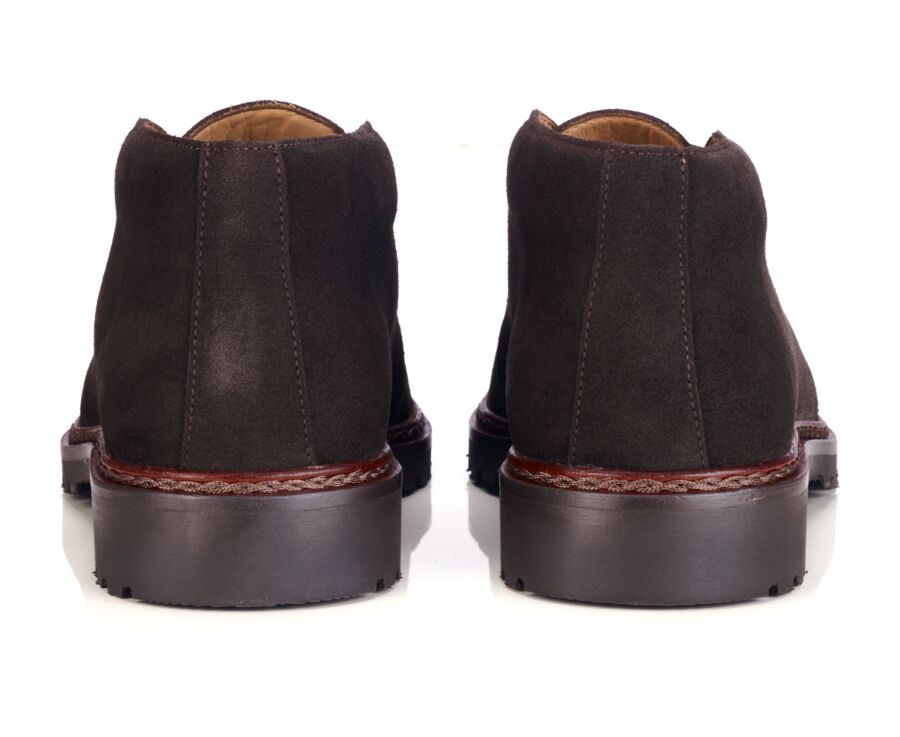 Men's brown suede boot with lug sole - MINNEOLA