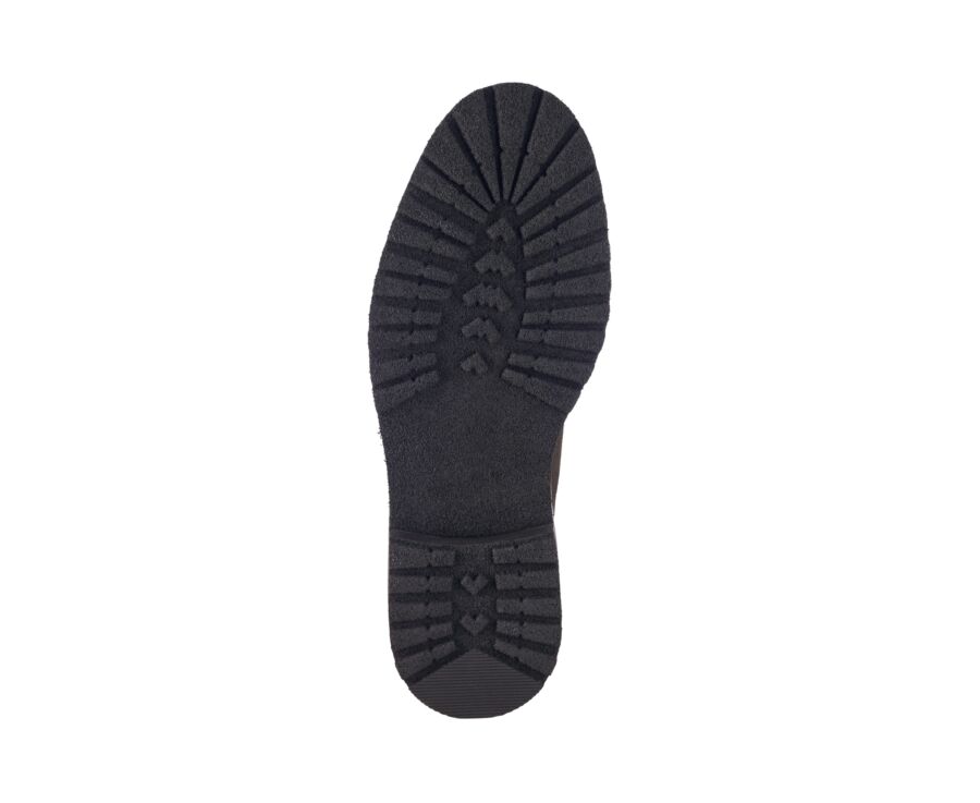 Men's brown suede boot with lug sole - MINNEOLA