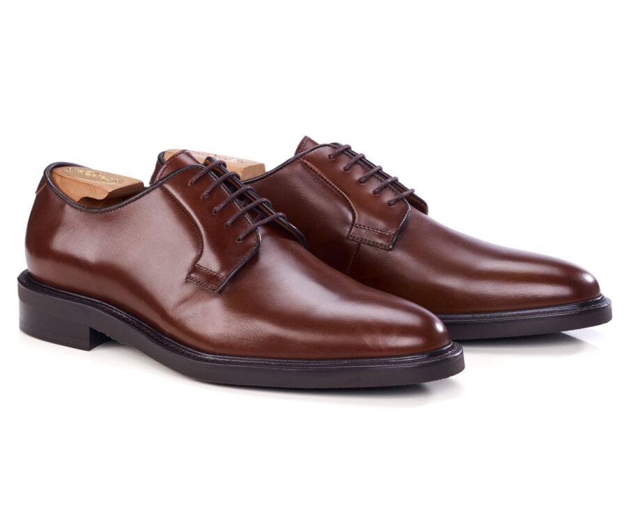 Men's Italian patina calf leather derby - FLEMINGSTON GOMME