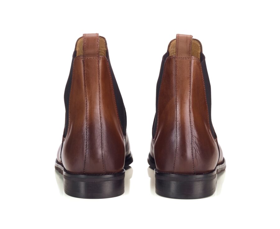 Men's chestnut patina Chelsea boot - FLAGER CLASSIC GOMME