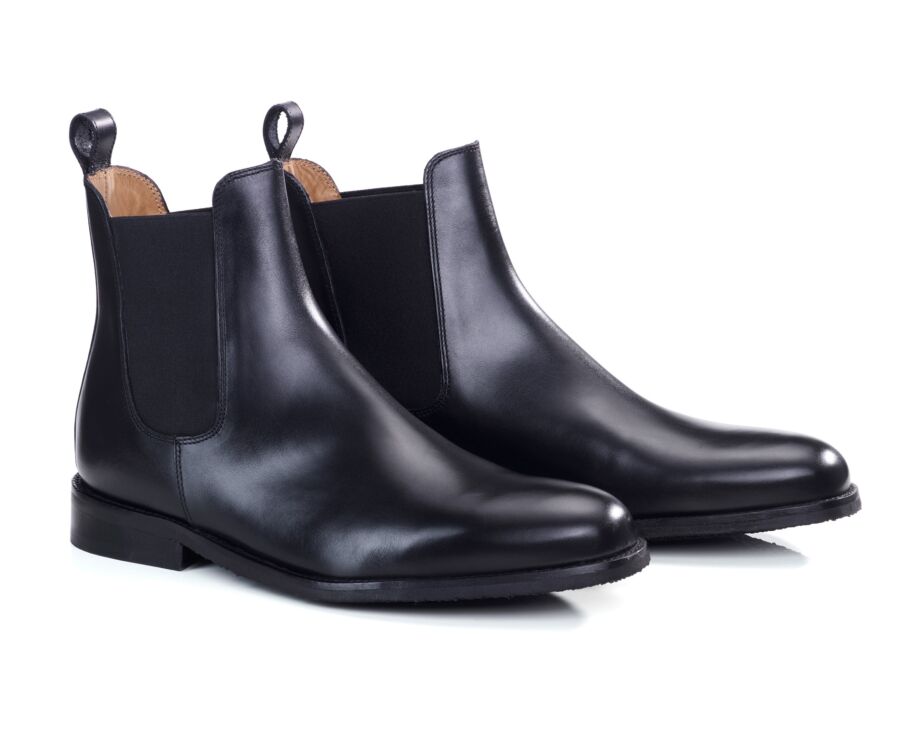 Men's black leather Chelsea boot - FLAGER CLASSIC GOMME