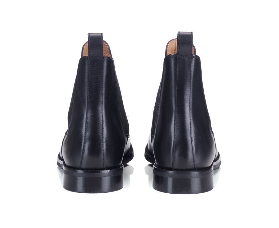 Men's black leather Chelsea boot - FLAGER CLASSIC GOMME