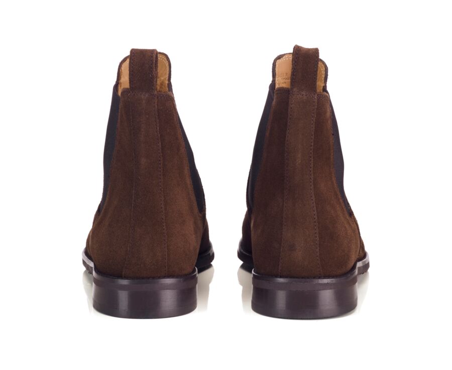 Men's chocolate suede Chelsea boot - FLAGER CLASSIC GOMME