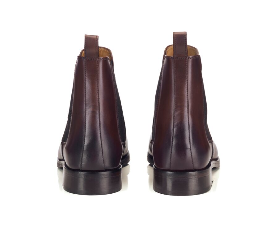 Men's patina leather elastic ankle boot - BARHIGH PATIN