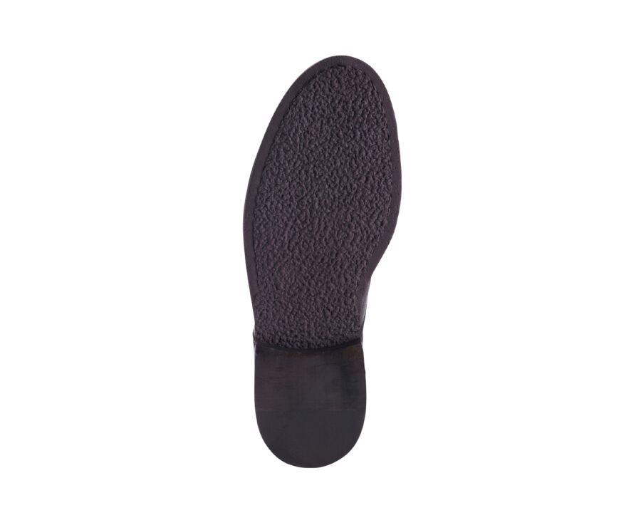 Men's chocolate grained leather derby - HUTTON GOMME