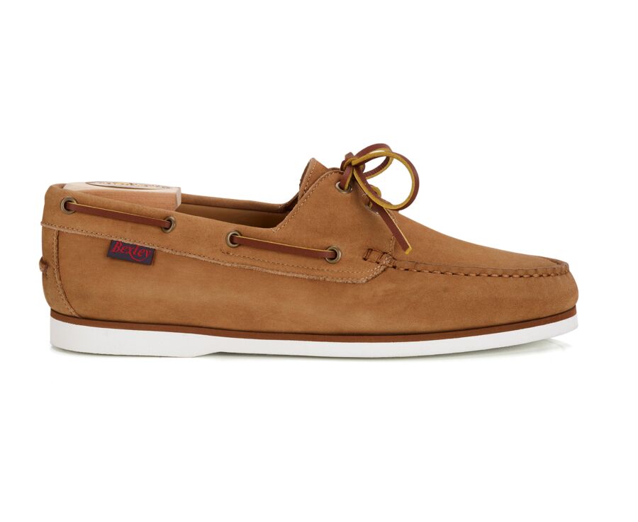 Men’s Camel Nubuck Boat Shoes - TRAWLER