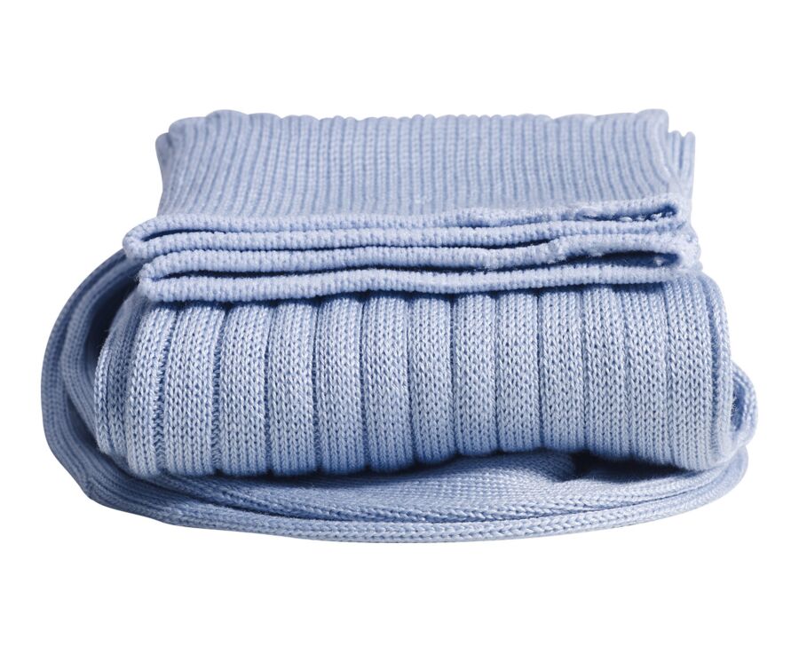 Men's Light Blue Cotton Socks