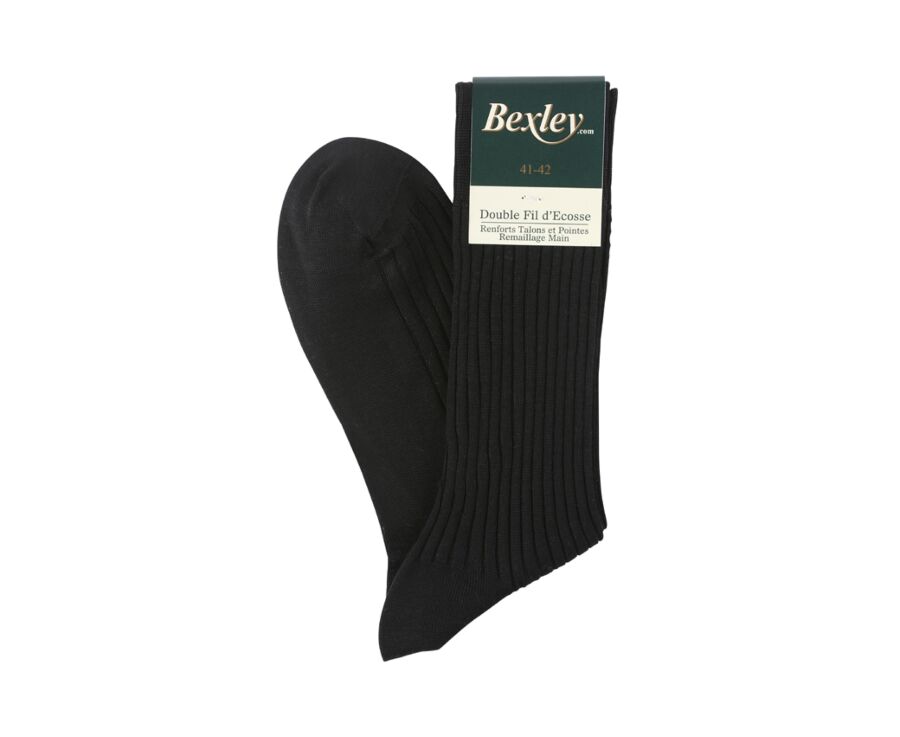Men's Black Cotton Dress Socks