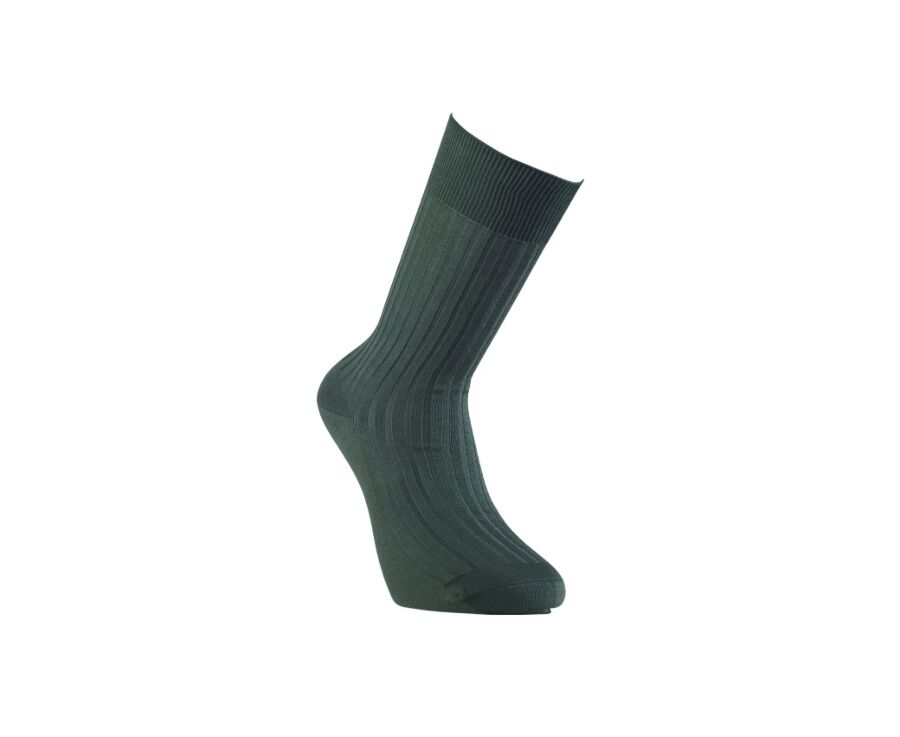 Men's Green Cotton Dress Socks