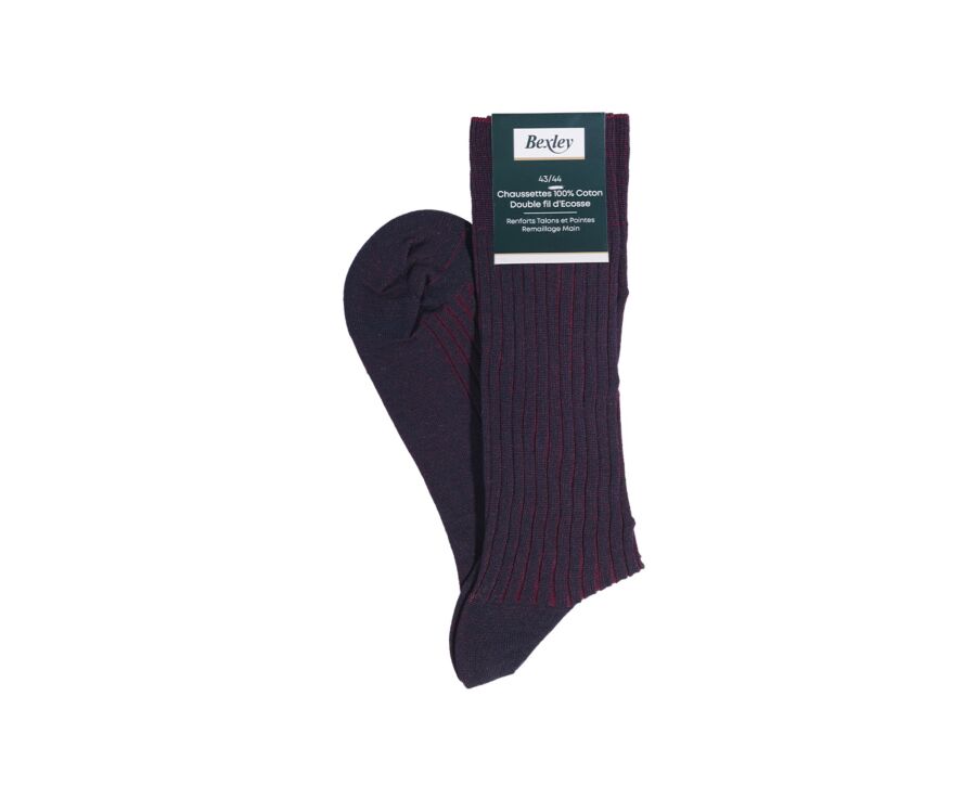 Men's Middle Grey Melange Mercerised Cotton Socks