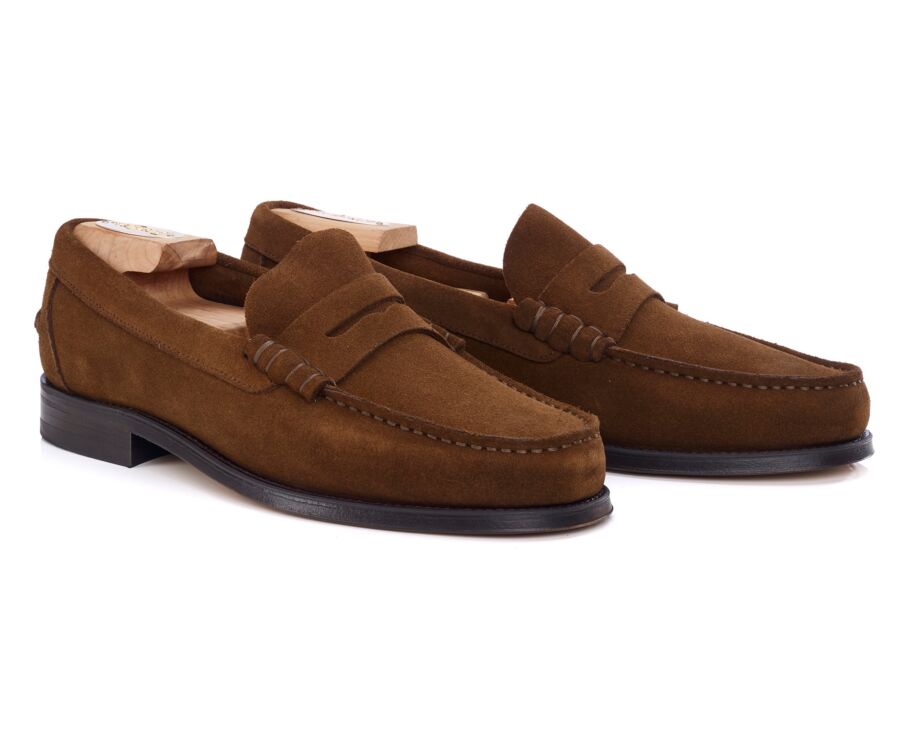 Men’s Havana suede loafers - British style - YALE