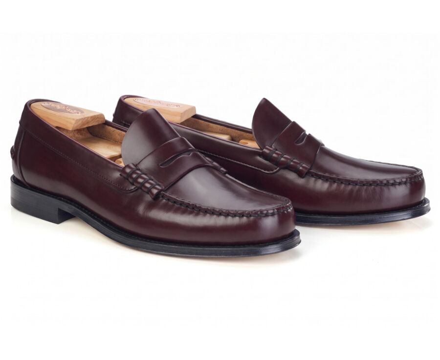 Men's burgundy penny loafer - YALE