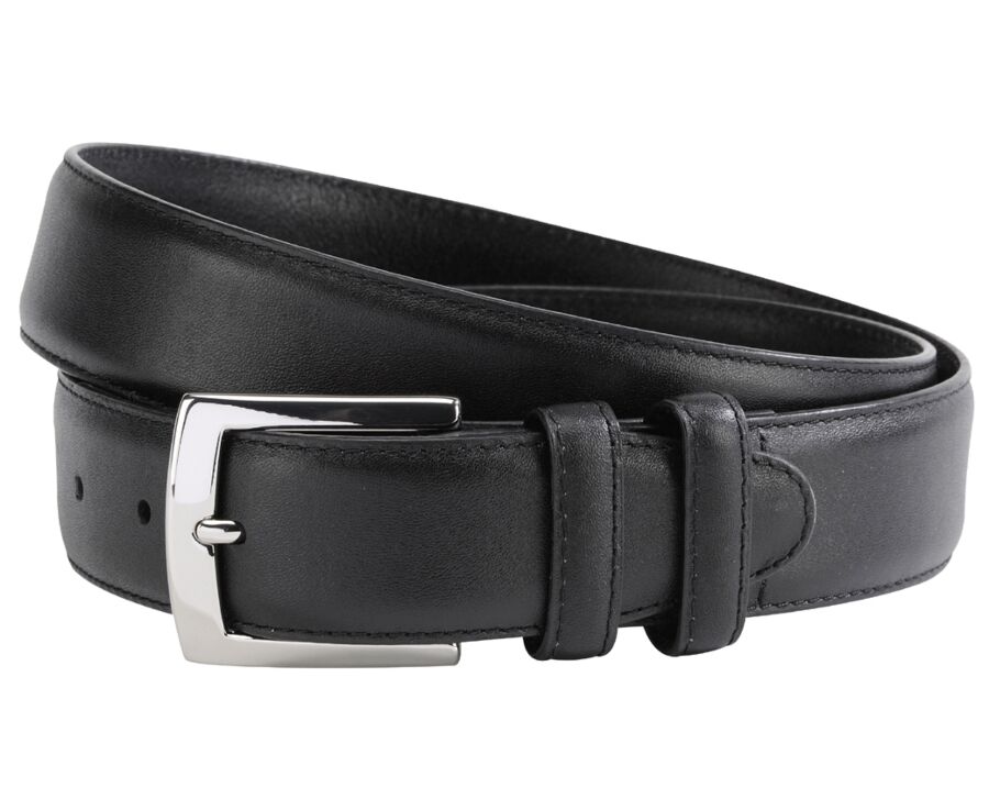 Black Luxury Belt for men - WESTGATE SILVER