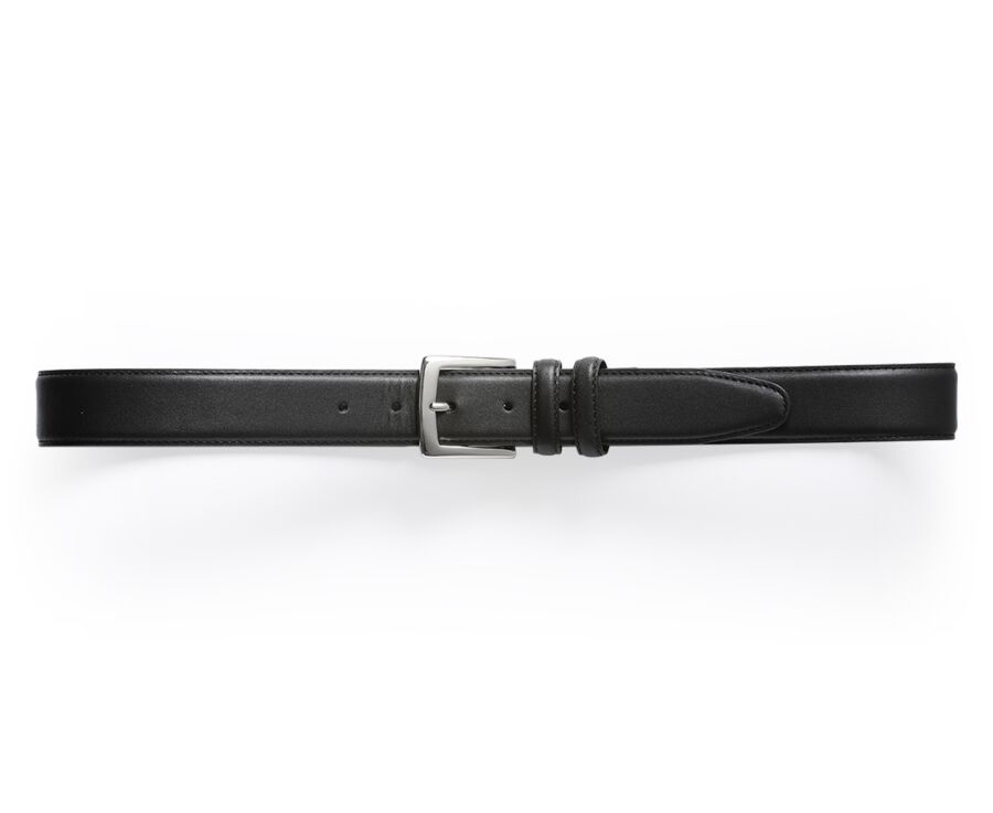 Black Luxury Belt for men - WESTGATE SILVER