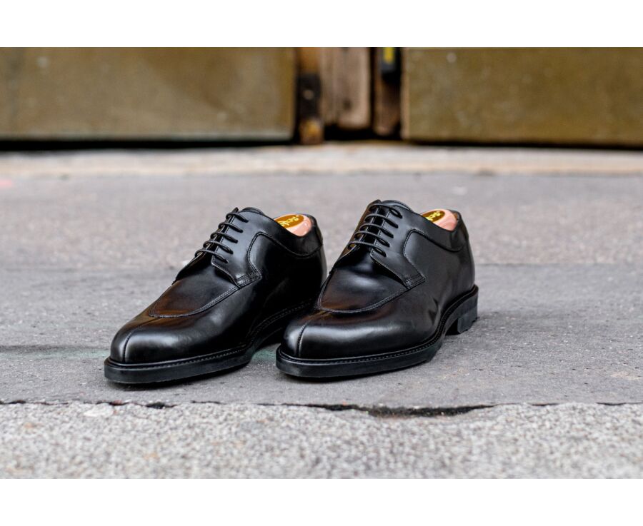 Black Derby Shoes - Rubber outsole - KENT GOMME COUNTRY