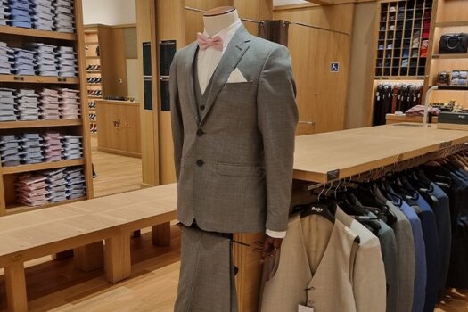 Mannequin wearing a suit