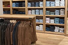 Jackets and shirts neatly displayed at Bexley Valencia