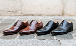 Leather city shoes in brown and black for a formal style