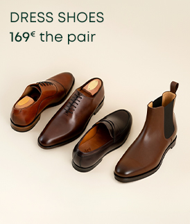 Men’s leather dress shoes – Summer price at €169 per pair
