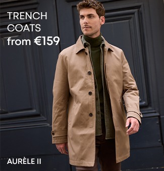 Man wearing a beige trench coat