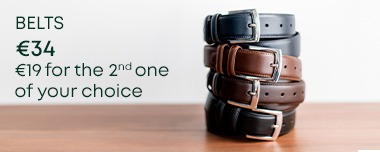Men's black and brown leather belts with metal buckle