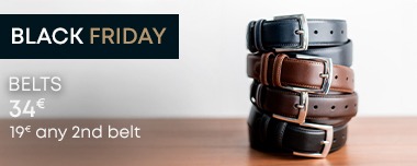 Black and brown leather belts
