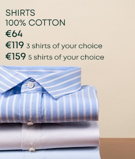 Selection of 100% cotton shirts