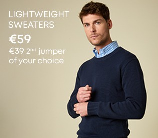 Man wearing a wool half-zip jumper