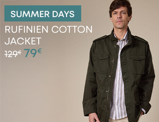 Men’s Rufinien dark green cotton jacket