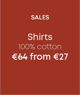 Special offer on men’s 100% cotton shirts.
